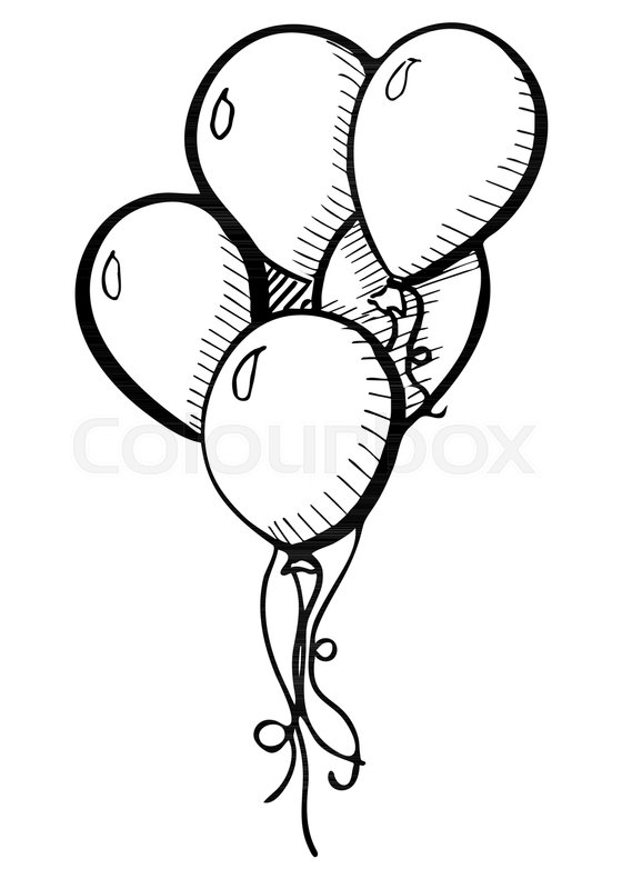 560x800 Group Of Balloons On A String Hand Stock Vector Colourbox