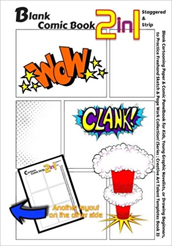 350x499 Blank Comic Book In Staggered Strip Blank Cartooning Paper