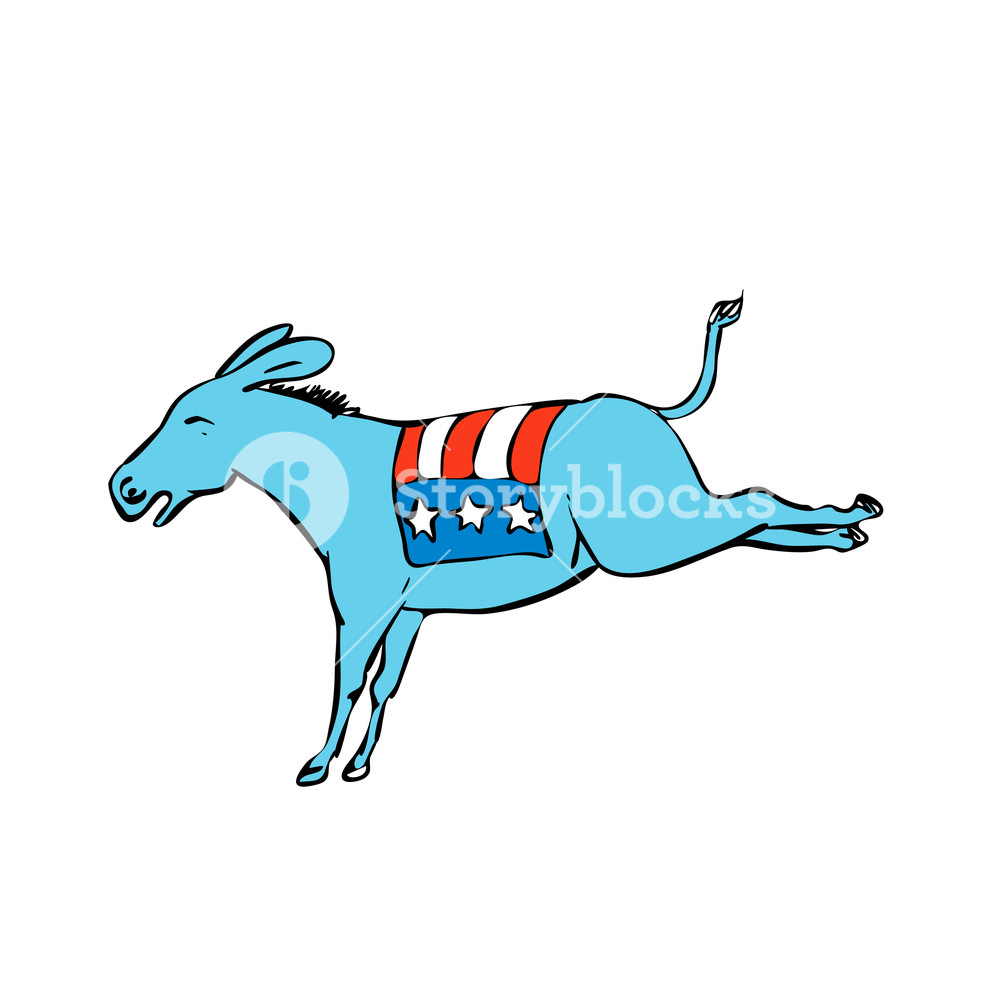 1000x1000 Drawing Sketch Style Illustration Of A Donkey Or Jackass Mascot