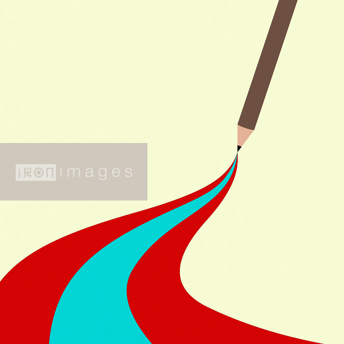 700x700 Ikon Images Pencil Drawing Colourful Stripes