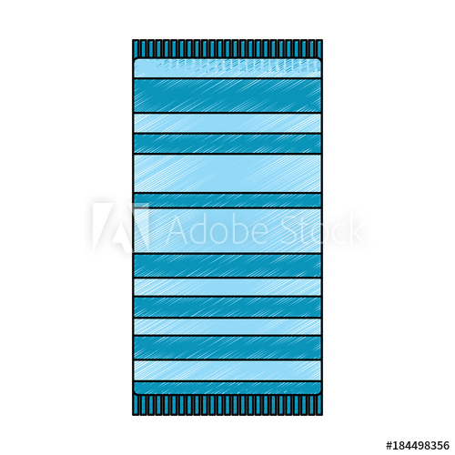 500x500 Beach Towel With Stripes Top View Isolated On White Background