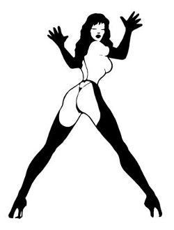 250x330 Stripper Girl Decal Sticker