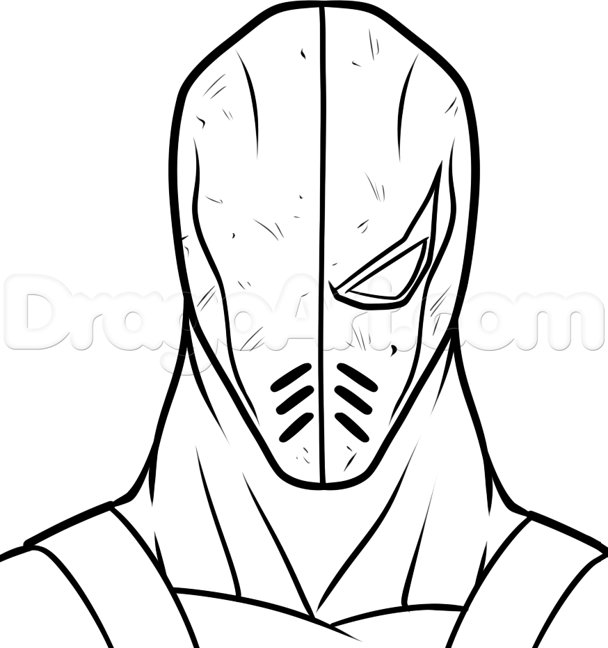 874x931 How To Draw Death Stroke