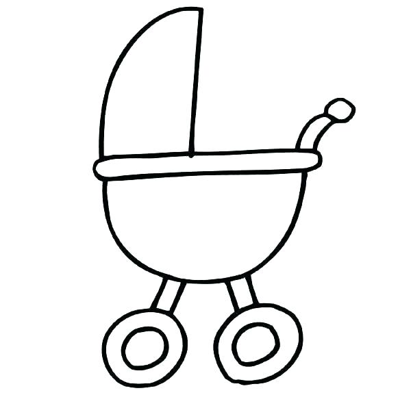 600x577 Baby Carriage Coloring