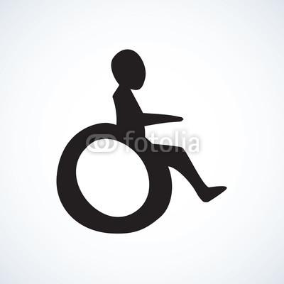 400x400 Disabled Person In The Stroller Vector Drawing Buy Photos Ap