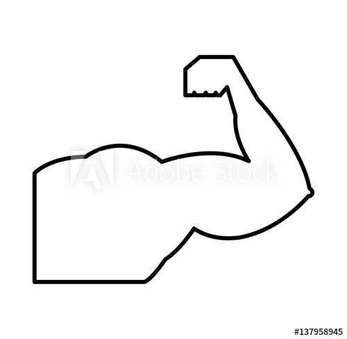 500x488 Strong Arm Isolated Icon Vector Illustration Design