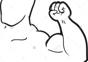 300x210 Bicep Cartoon Drawing Freehand Drawn Cartoon Strong Arm Flexing