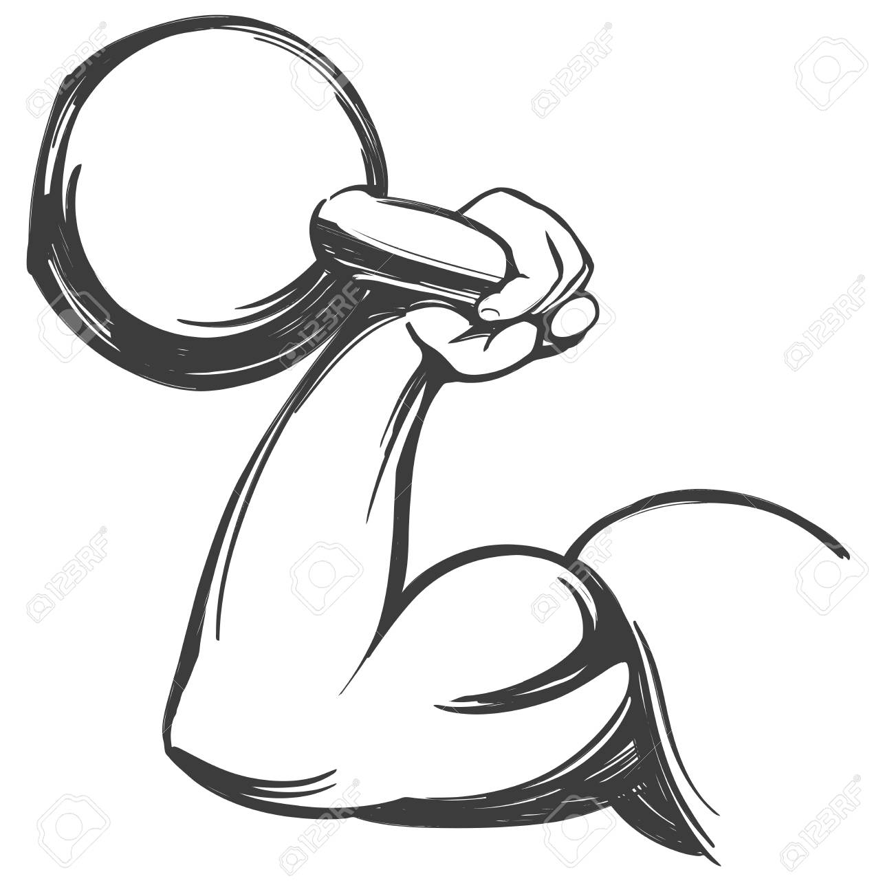 1300x1300 Bicep Clipart Drawn