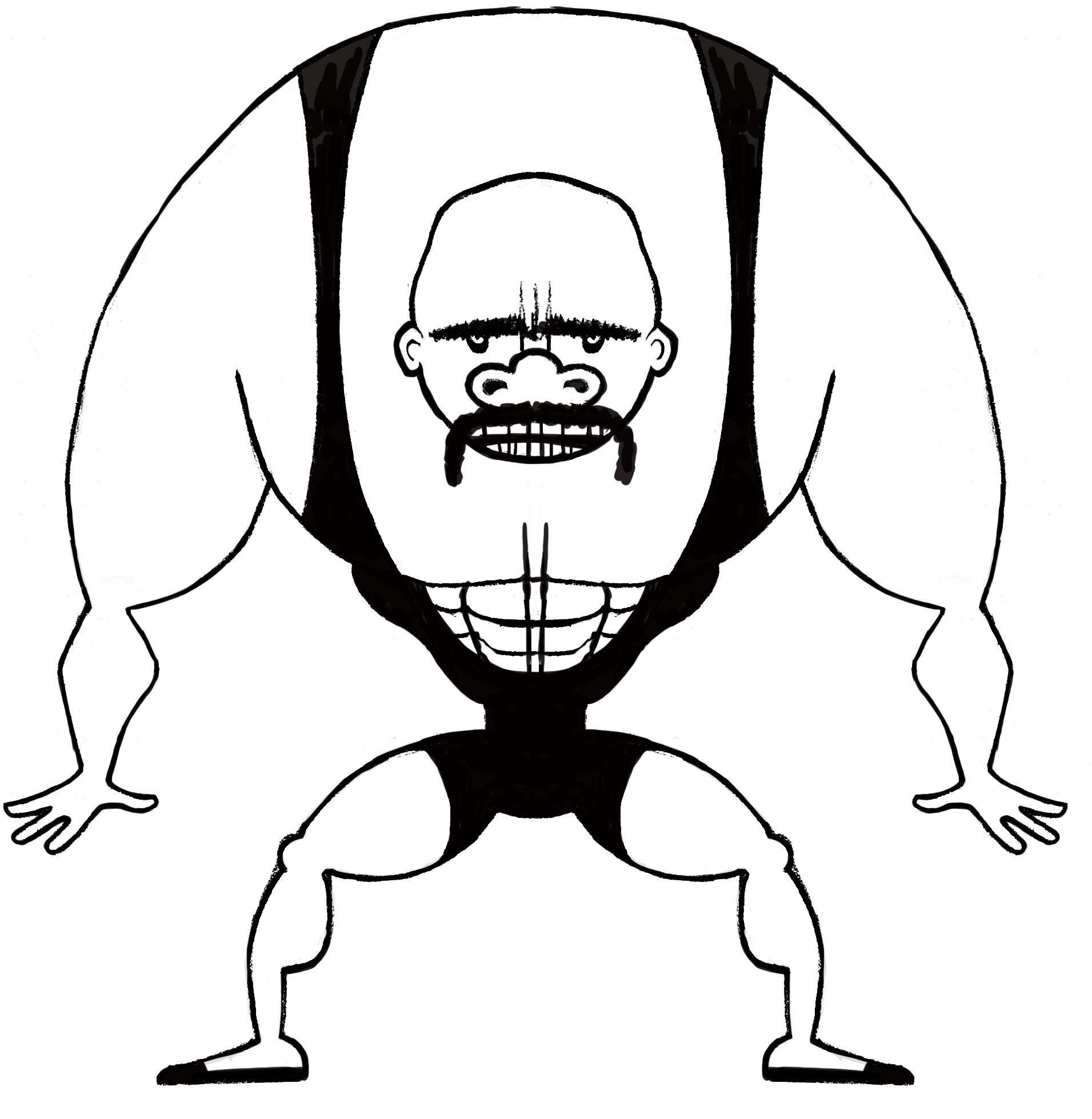 Strong Person Drawing - Drawing Strong Man Getdrawings | Bodaswasuas