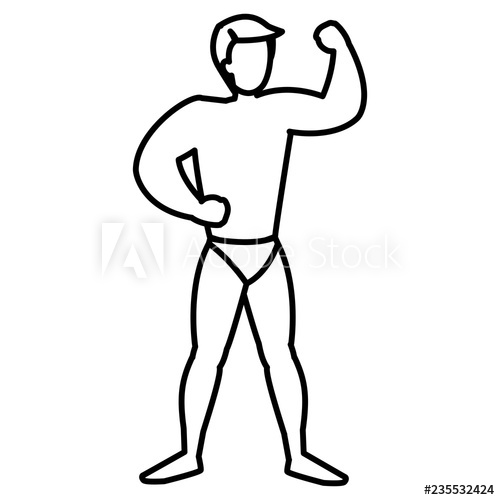 500x500 Strong Man With Swimsuit