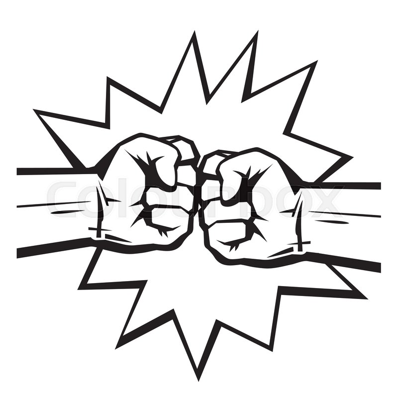 800x800 two clenched fists bumping together on stock vector colourbox