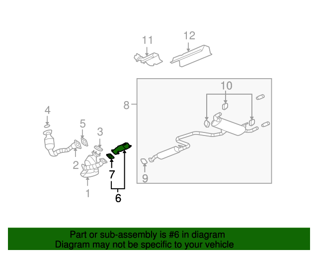 640x512 Stud, Exh Manifold