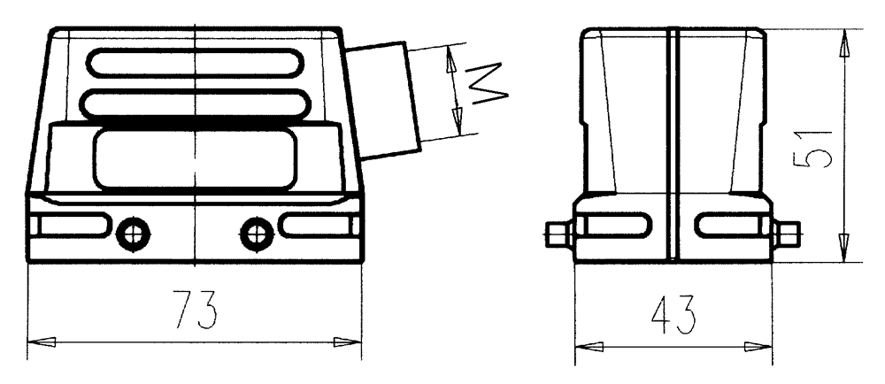 1000x434 Side Entry Low Profile Hood Without Stud