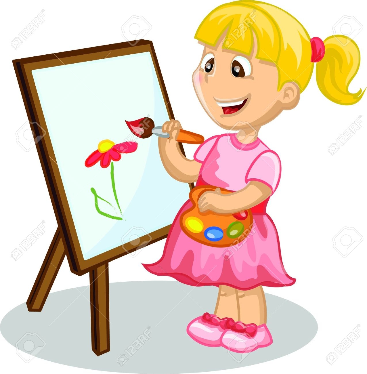 1276x1300 Girl Drawing Clipart Clipart Station