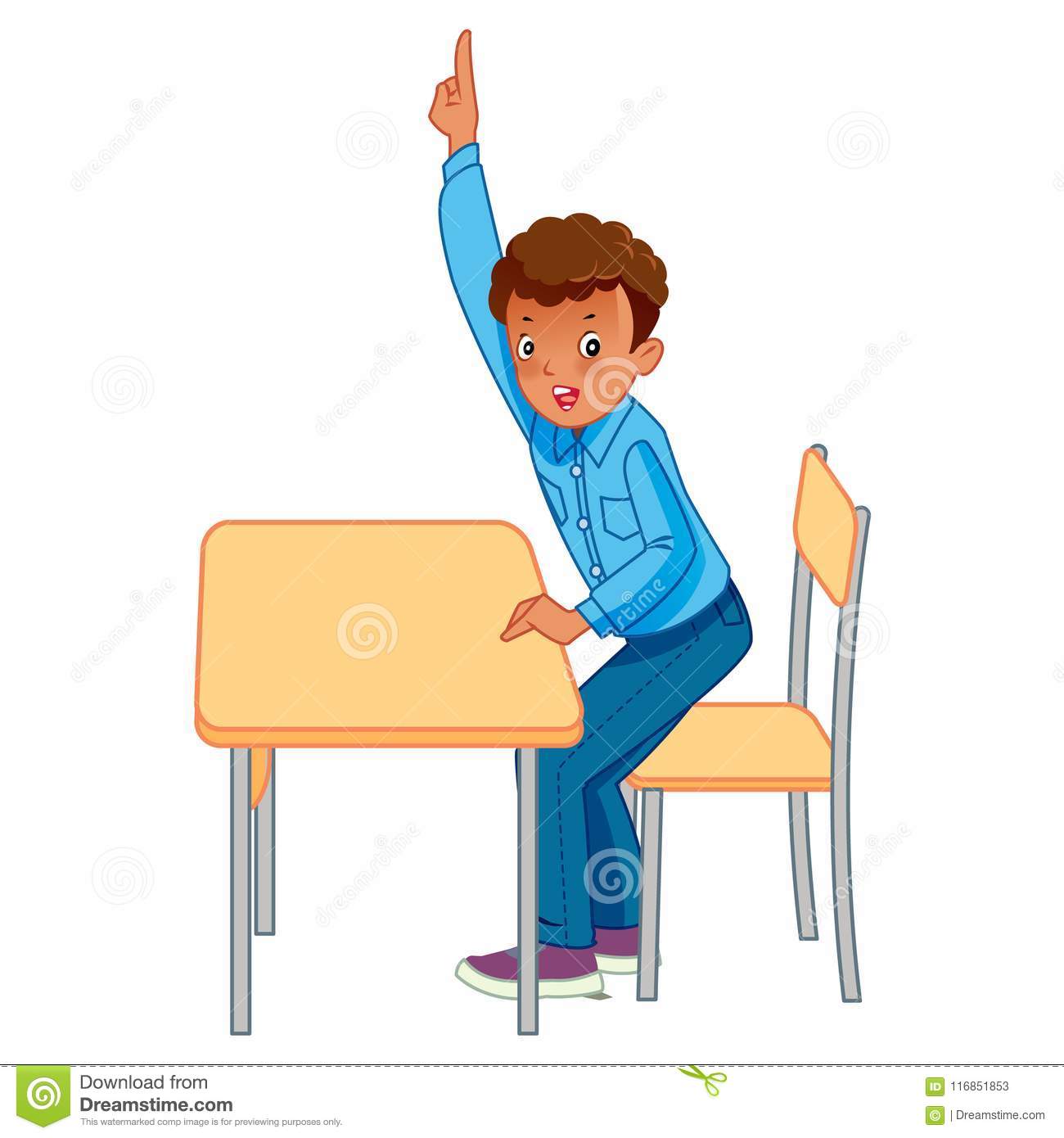 1300x1390 Cute Student Raiseing Thier Hand Clipart Clip Art Images