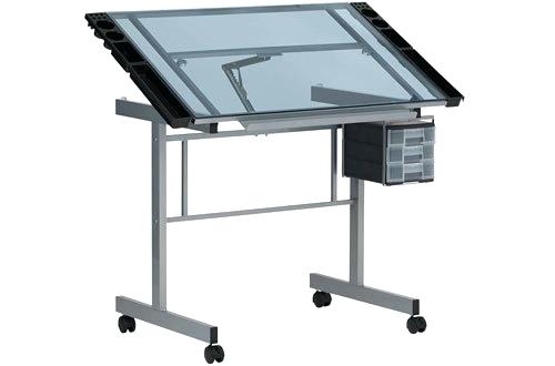 500x330 Glass Drawing Table Studio Designs Vision Glass Drafting Table