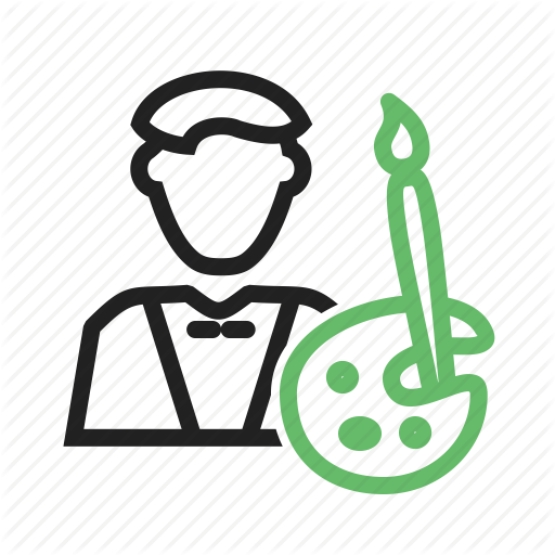 512x512 Art, Artist, Drawing, Male, Man, Painter, Studio Icon