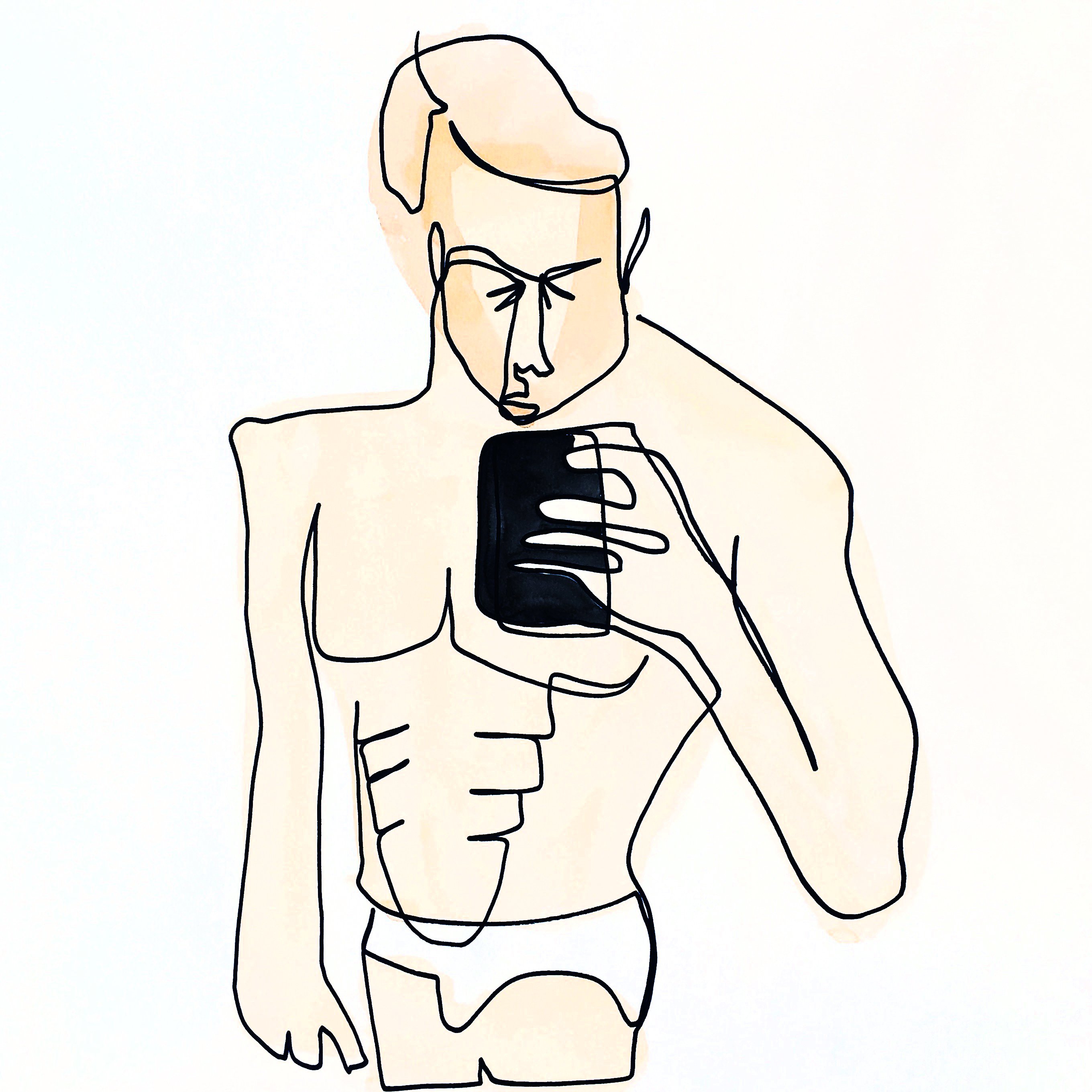 2720x2720 Drawing On Paper One Line Blind Contour Study Allpeteredout