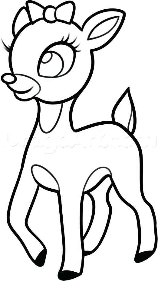 522x931 How To Draw A Reindeer For Kids