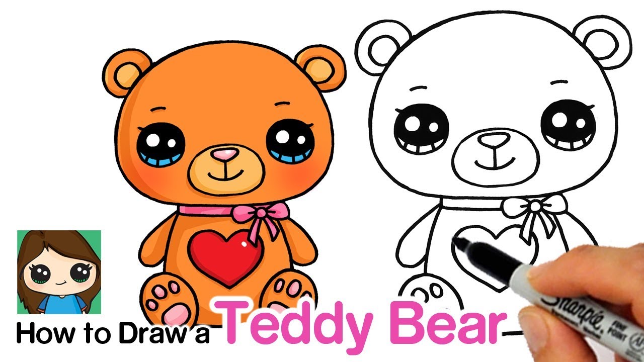 1280x720 How To Draw A Teddy Bear For Valentines