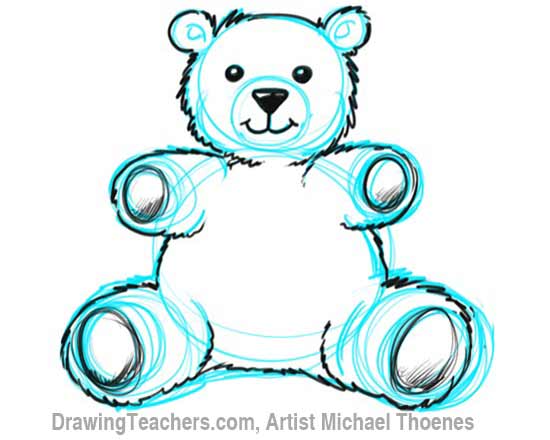 550x440 How To Draw A Teddy Bear