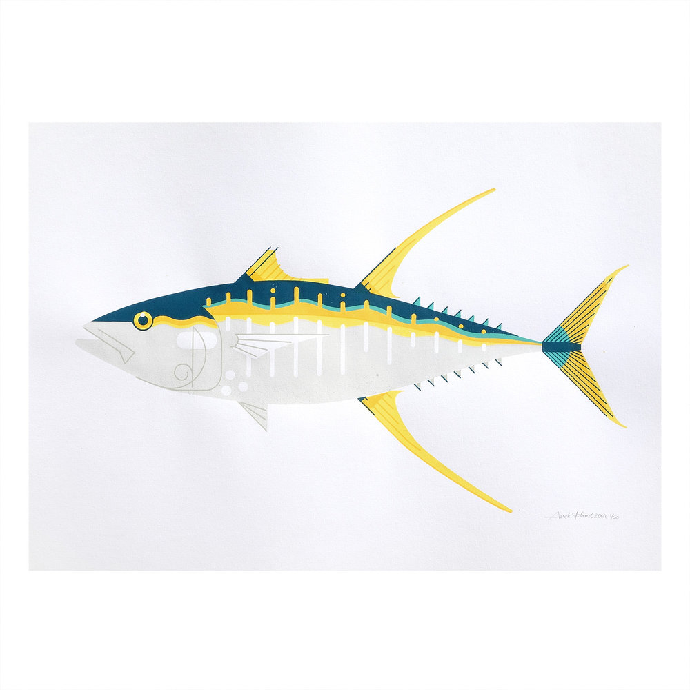 1000x1000 Yellow Fin Tuna Print Amok Island