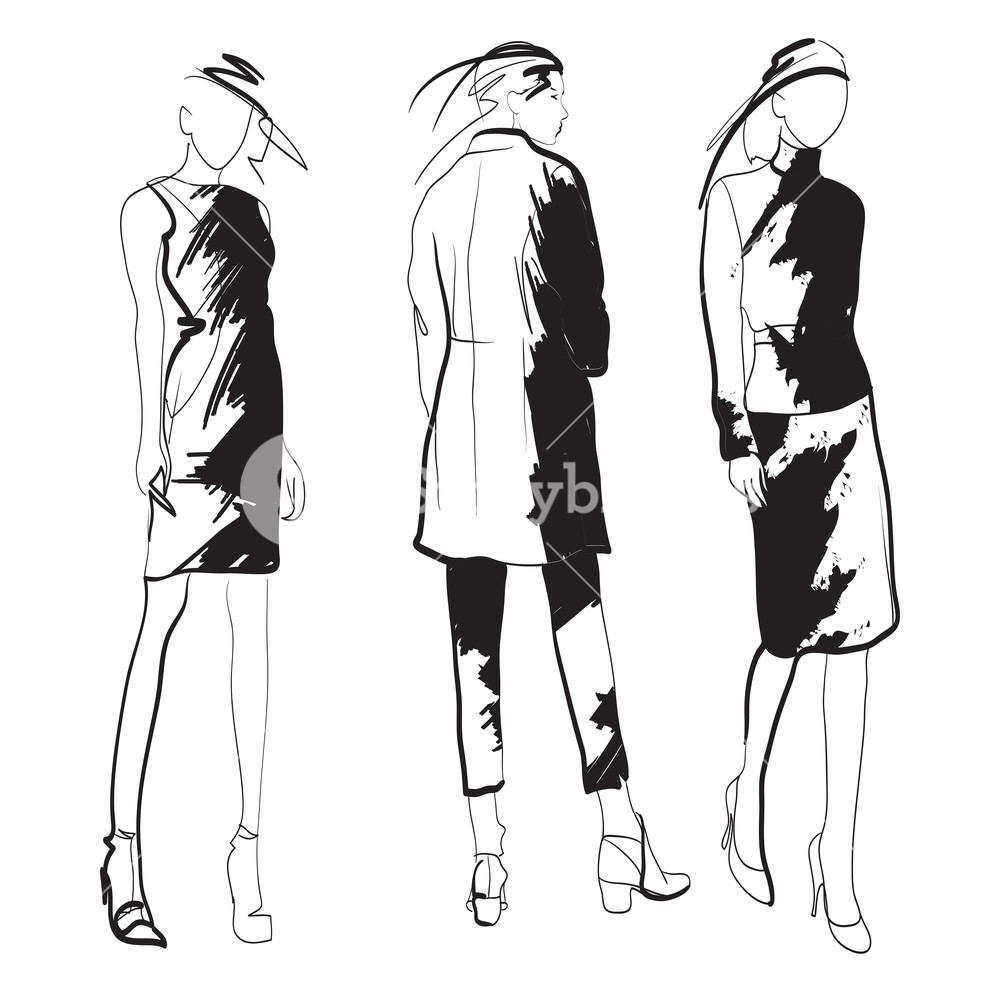 1000x992 Stylish Fashion Models Pretty Young Girls Fashion Womans Sketch