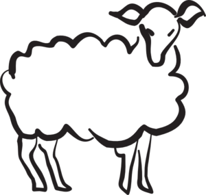 300x285 Stylized Lamb Drawing Clip Art