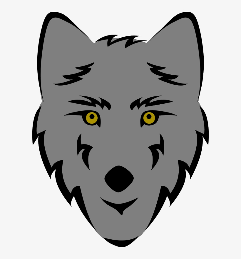 820x884 A Simple Stylized Wolf's Head Clip Art