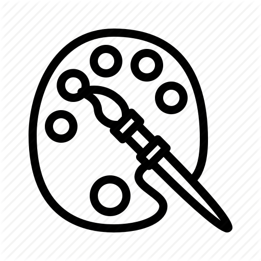 512x512 Art, Brush, Drawing, Paint, Palette, School, Subject Icon