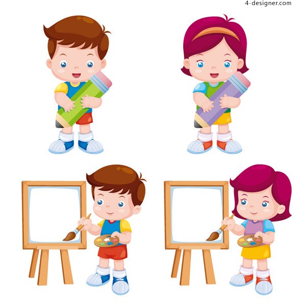 600x601 Designer Cartoon Drawing Vector Material Children Design