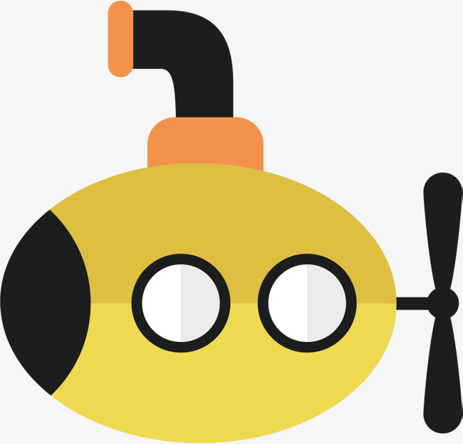 650x624 submarine vector, submarine, cartoon hand drawing, decorative