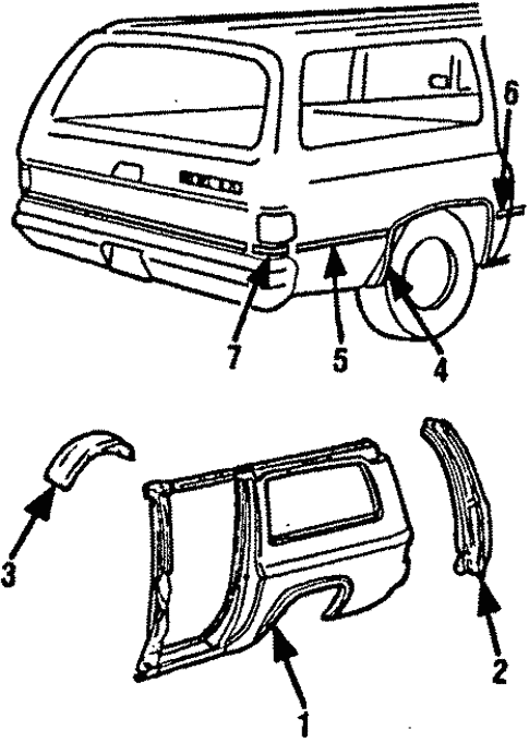 485x680 oem chevrolet suburban quarter panel parts gm parts club