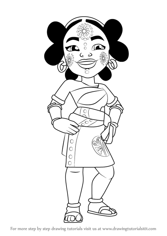 566x800 Learn How To Draw Aina Daisy Outfit From Subway Surfers