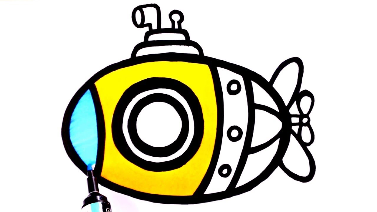 1280x720 Drawing Subway Train Under The Sea Playing Colors