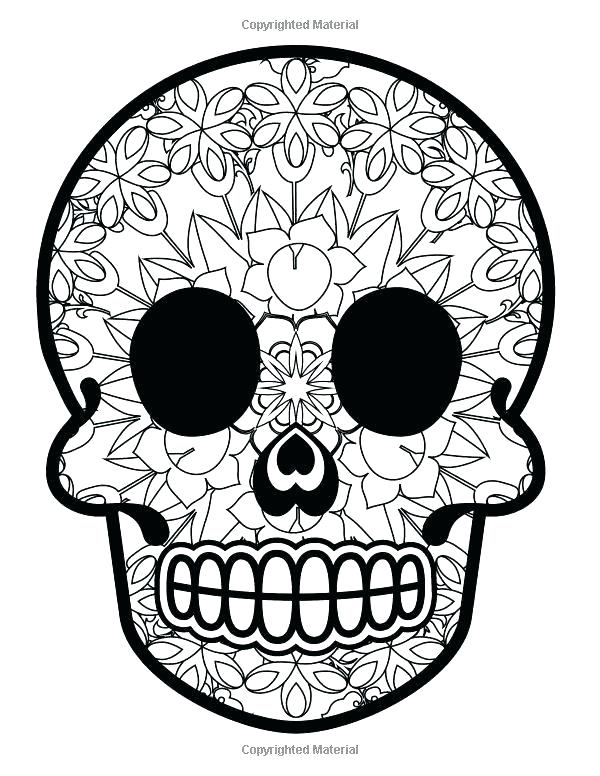 600x776 Template Cool Skull Design Coloring Nautical Drawing Sugar Skull
