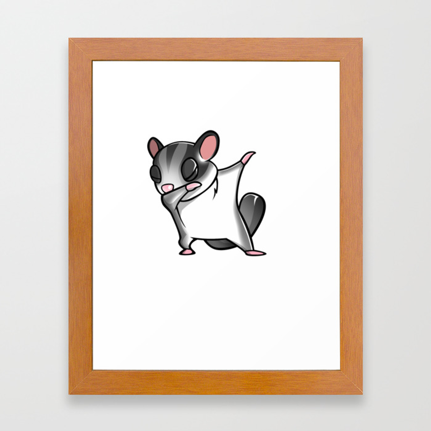 1500x1500 Funny Dabbing Sugar Glider Pet Dab Dance Framed Art Print