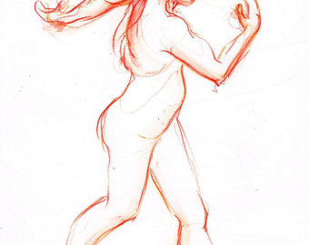340x270 Dance Drawing Etsy