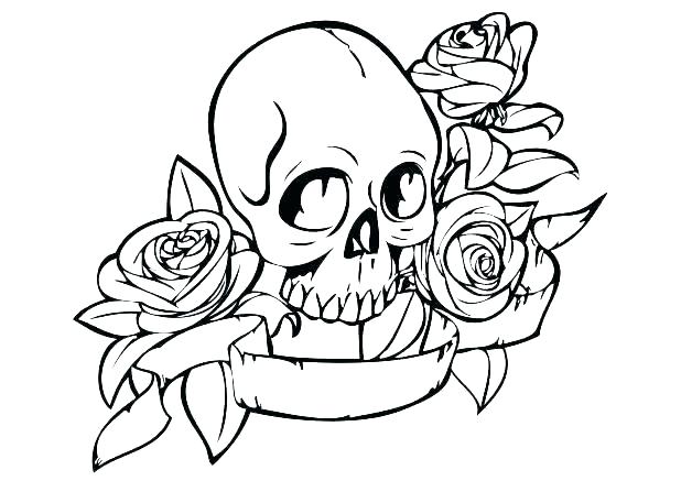 618x437 skulls and roses coloring pages skulls coloring pages skulls