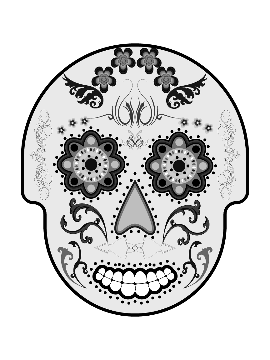 864x1152 Drawing Detail Sugar Skull Transparent Png Clipart Free Download