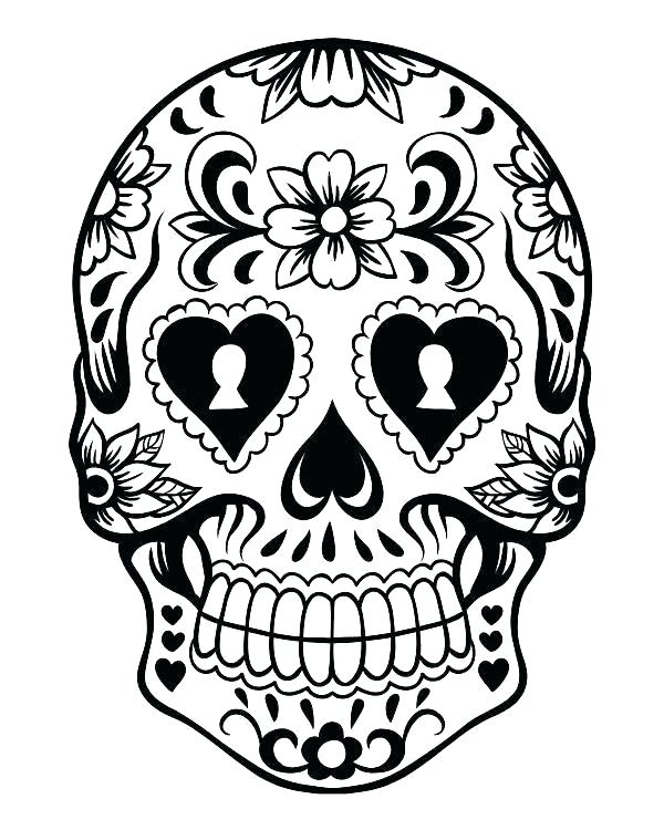 600x750 Sugar Skull Drawing Template Pleasant Day Of The Ad Candy Patterns