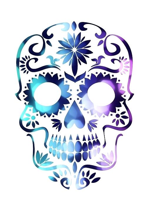 507x720 colorful sugar skull sugar skull black and white easy colorful