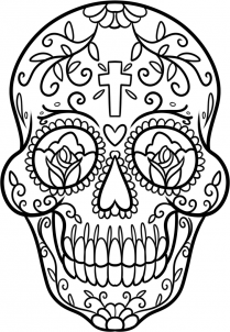 209x302 How To Draw A Candy Skull, Step