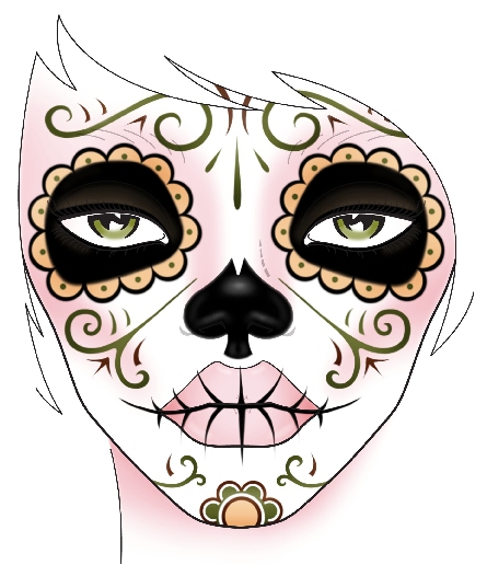 445x516 Sugar Skull Drawing Shared