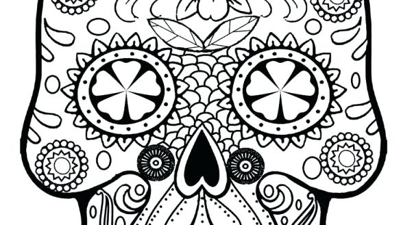 585x329 Simple Sugar Skull Drawing Running