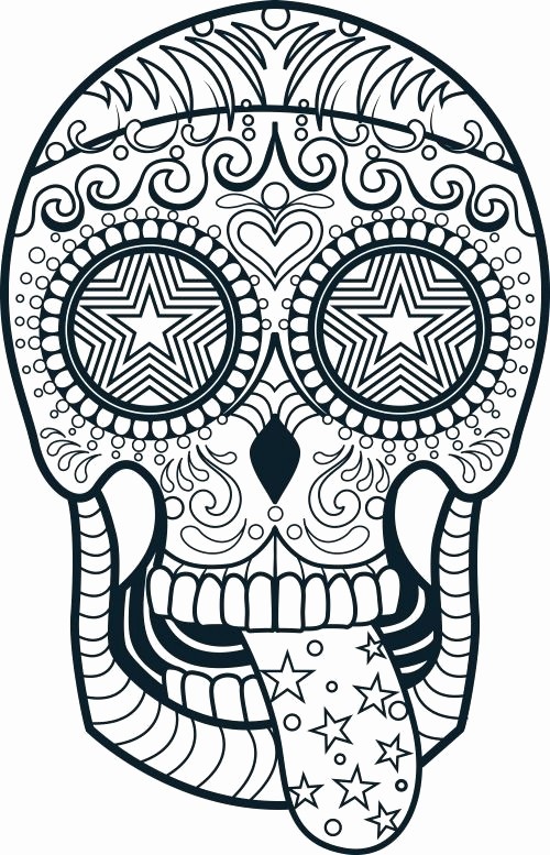 500x777 Cool Skull Coloring Pages New Sugar Skulls To Color Awesome Free