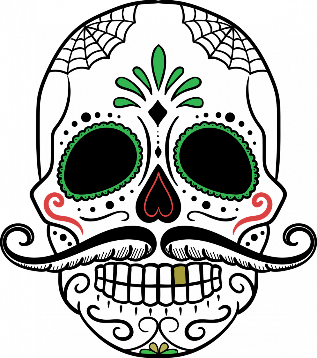 1092x1232 Dia De Los Muertos Skull Template Tattoo Designs Drawing Easy Art