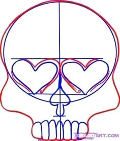 236x278 How To Draw A Sugar Skull How To Draw A Sugar Skull Easy Step