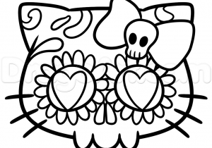 300x210 Sugar Skull Drawings Step