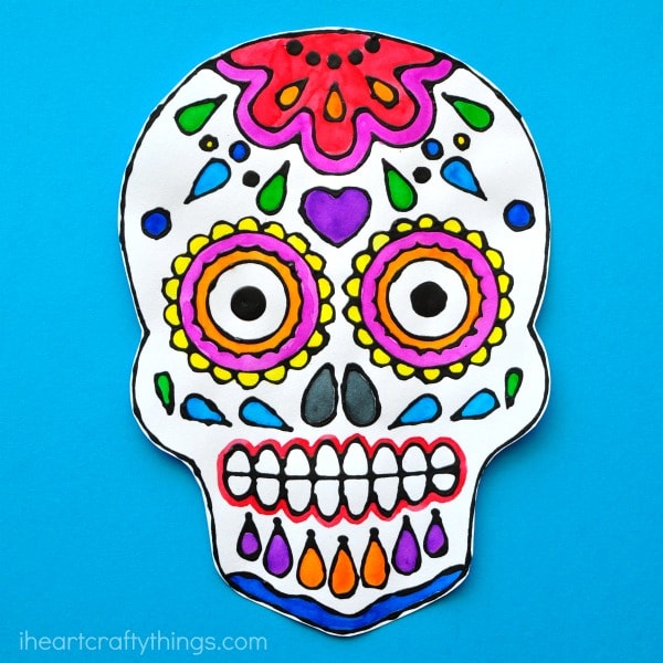 600x600 Sugar Skull Black Glue Art Project